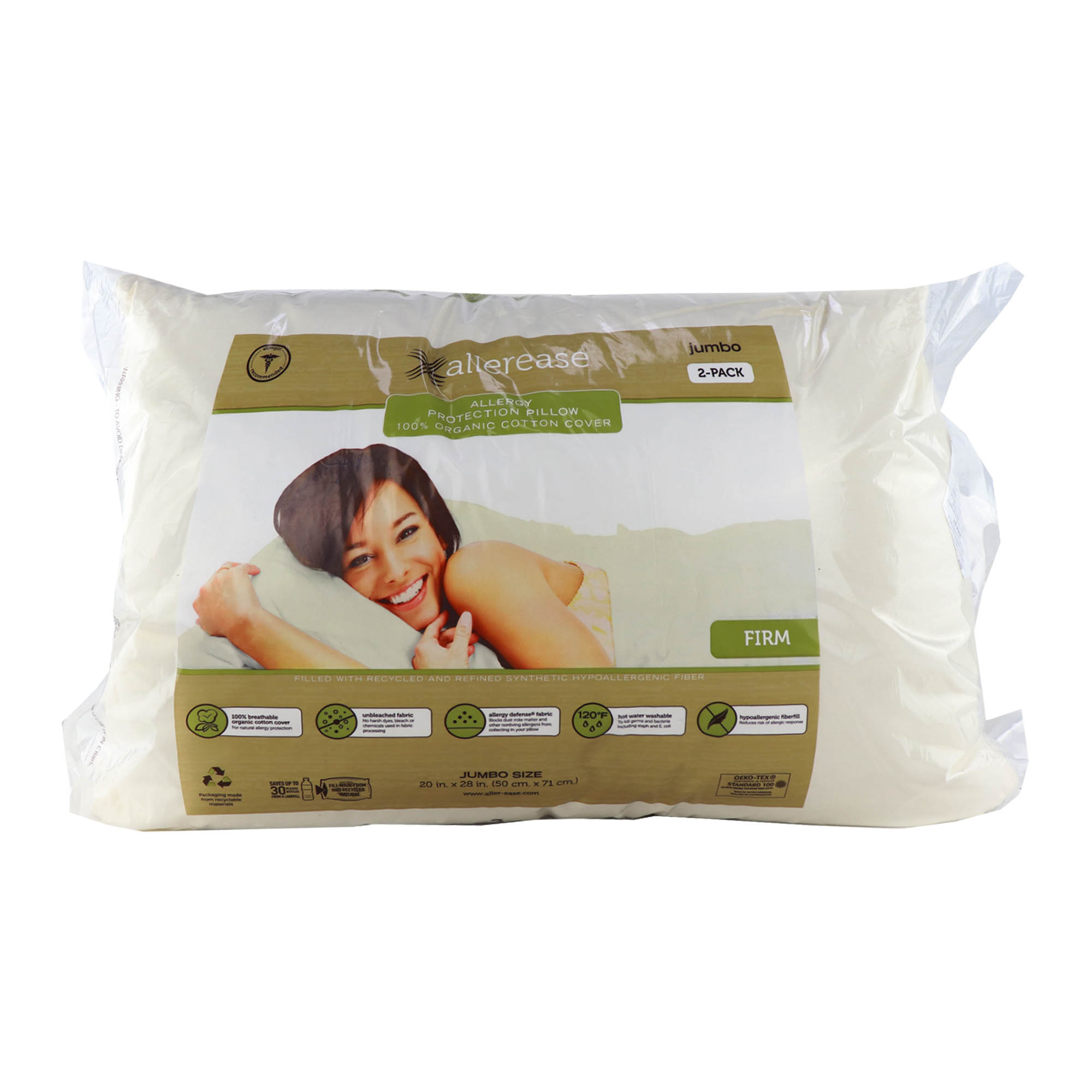 Allerease Natural Allergy Protection Pillow 2pcs